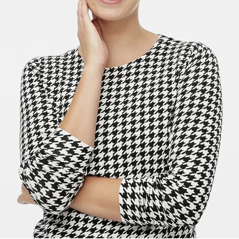 J.Crew Houndstooth Teddie Sweater